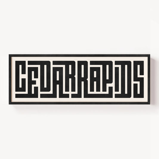 Cedar Rapids - Typography Print