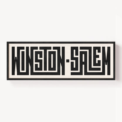 Winston-Salem - Typography Print