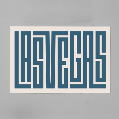 Unframed Las Vegas Poster on Gray Background