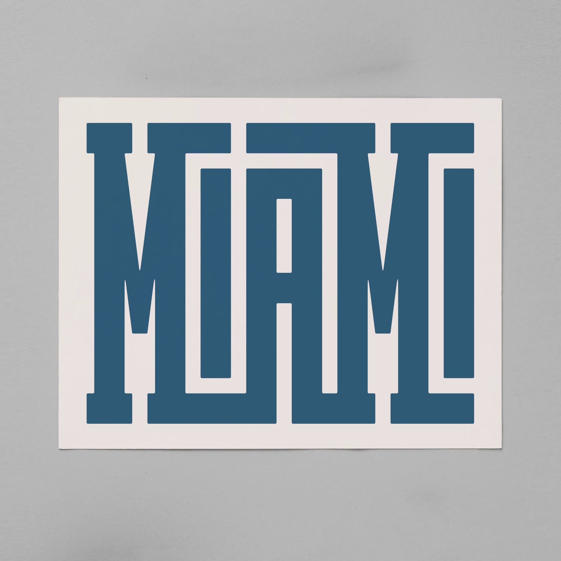 Unframed Miami Poster on Gray Background