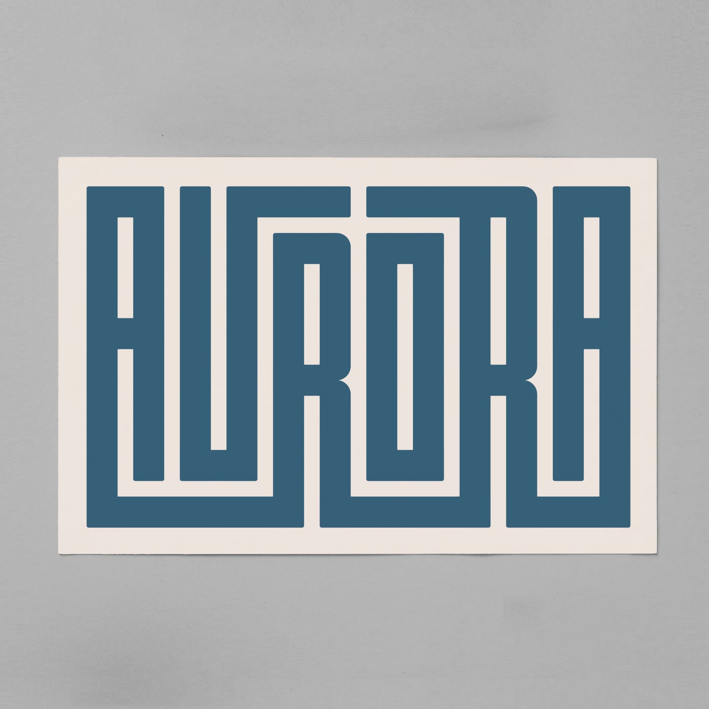 Unframed Aurora Poster on Gray Background