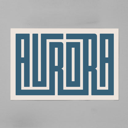 Unframed Aurora Poster on Gray Background