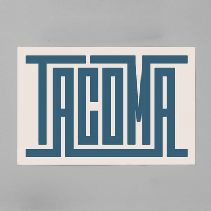 Unframed Tacoma Poster on Gray Background
