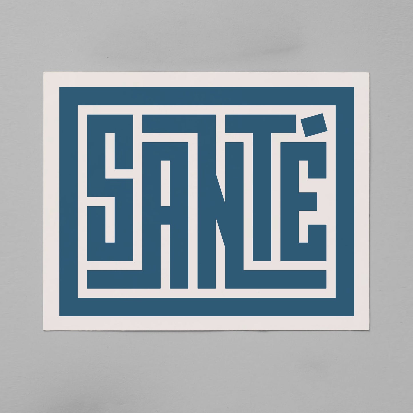 Unframed Santé Poster on Gray Background