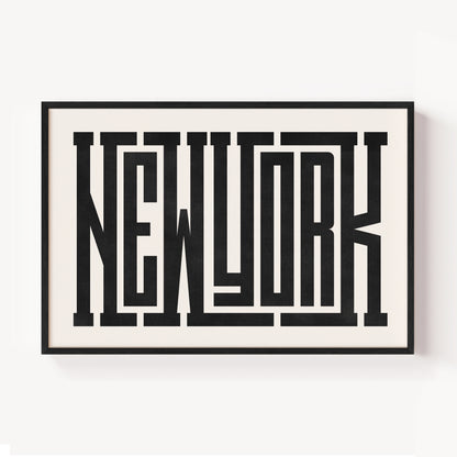 New York - Typography Print