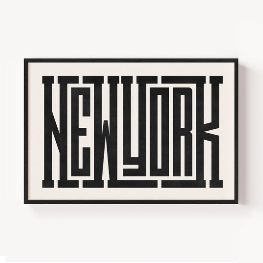New York - Typography Print