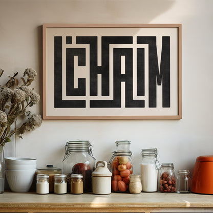 L'Chaim (לחיים)- Typography Print