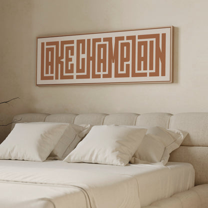 Lake Champlain - Typography Print