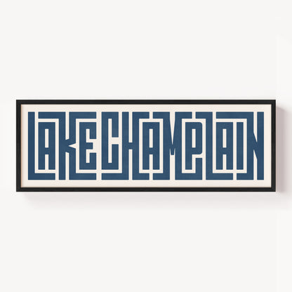 Lake Champlain - Typography Print
