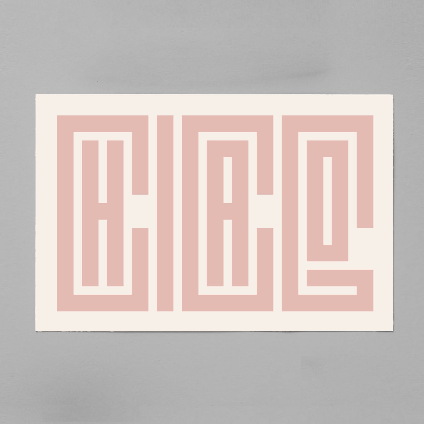 Unframed Chicago Poster on Gray Background
