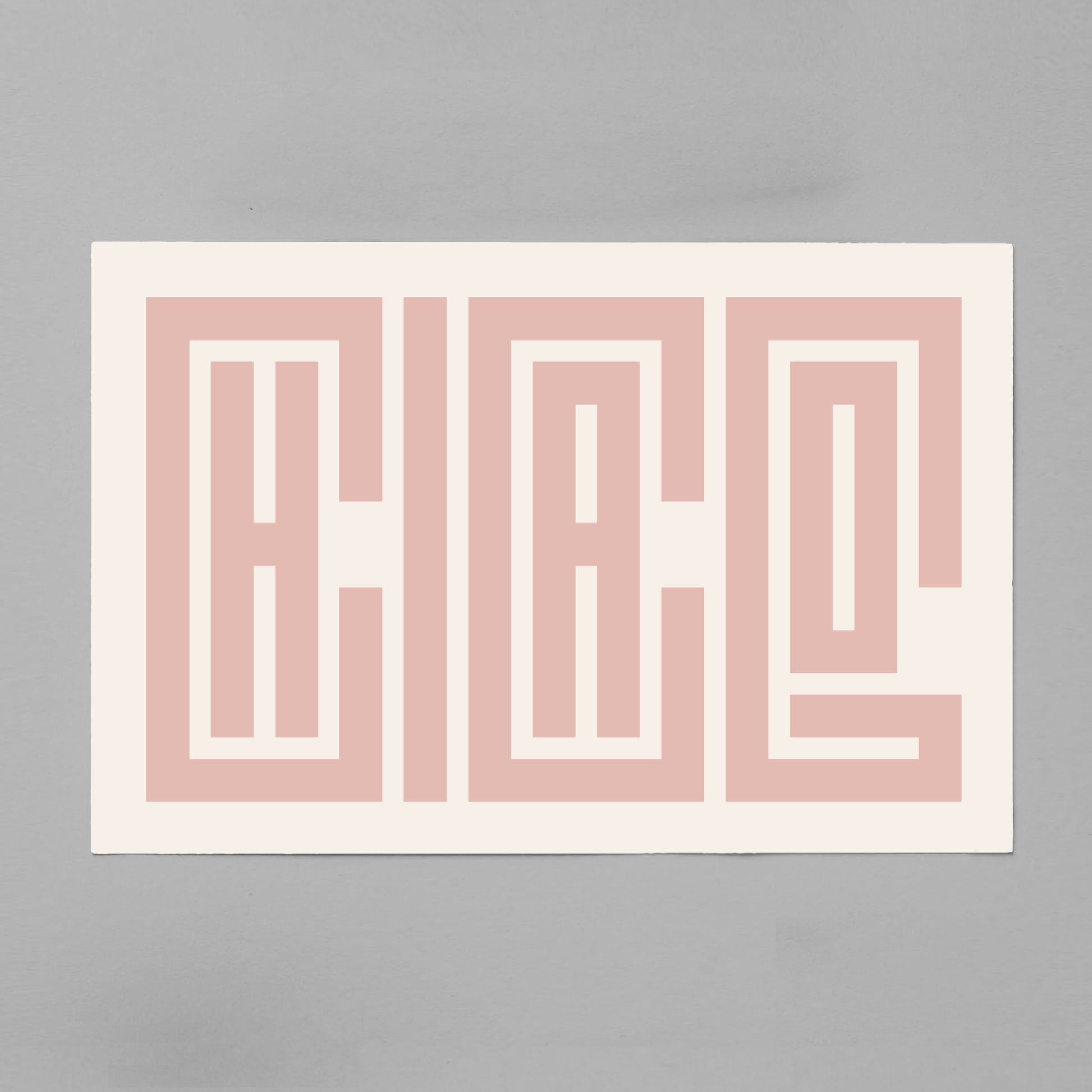 Unframed Chicago Poster on Gray Background