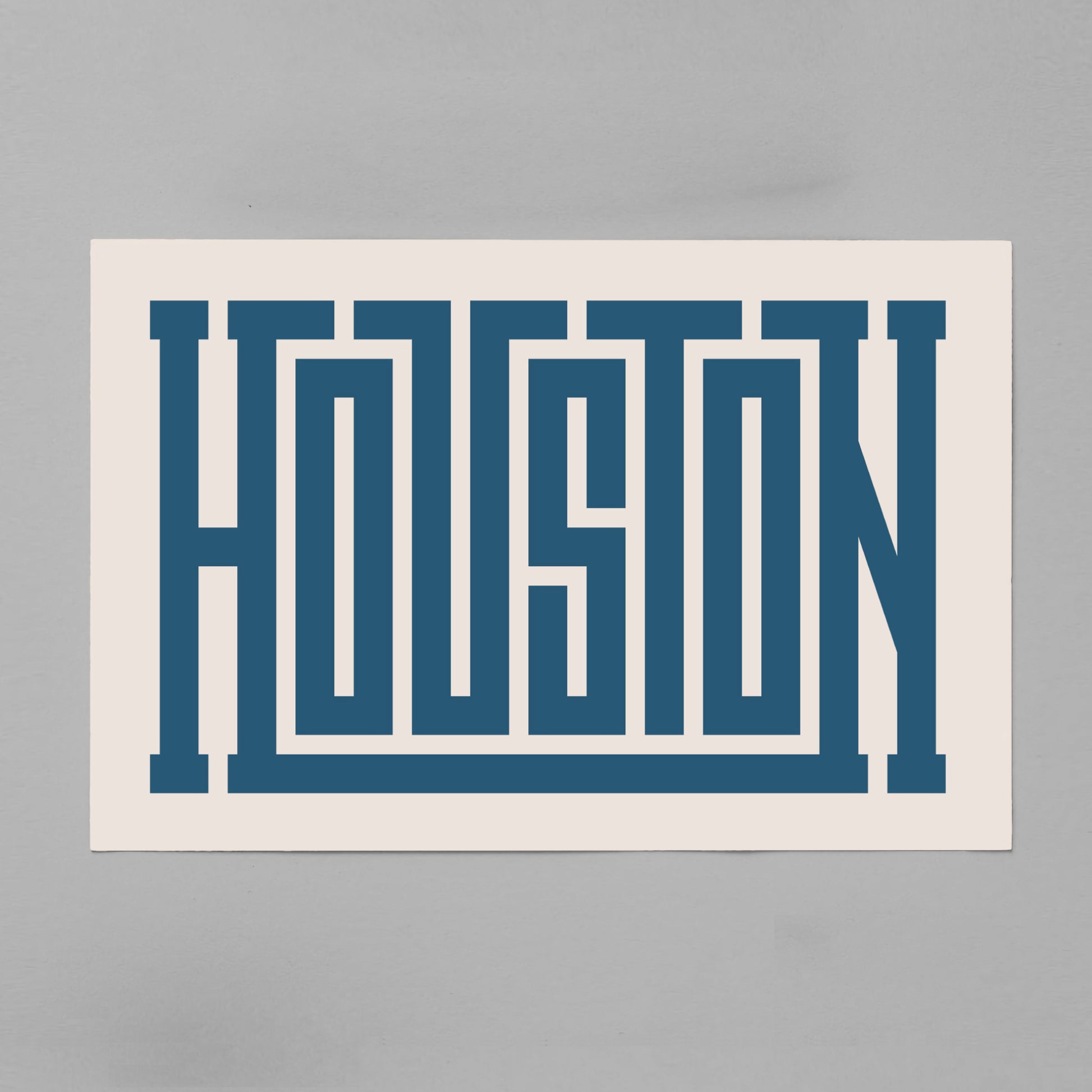 Unframed Houston Poster on Gray Background