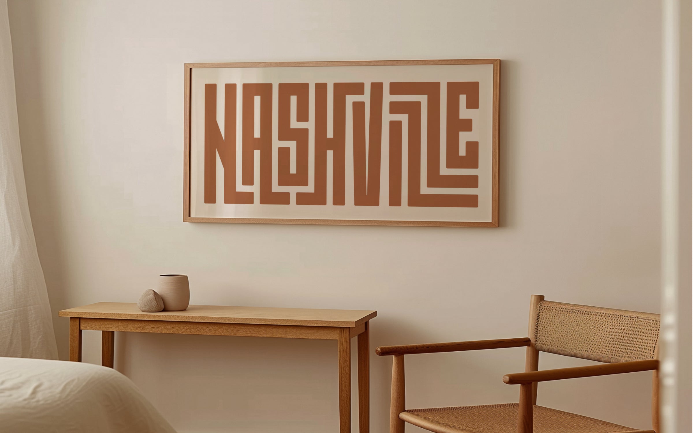 Boho Rustic Nashville Tennessee Wall Art  