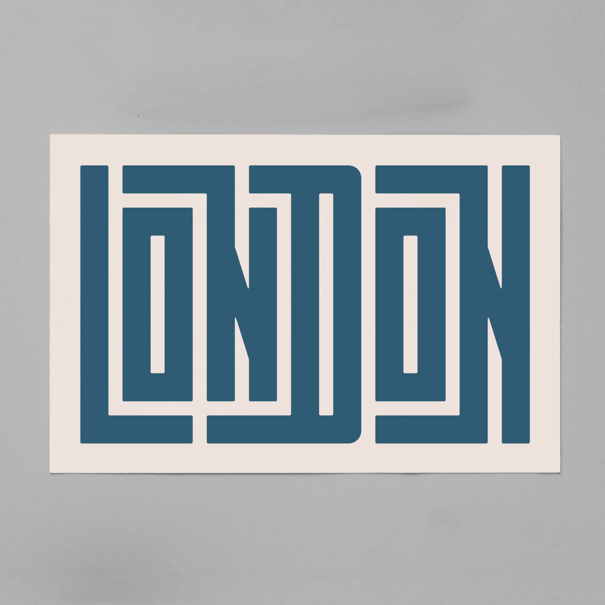 Unframed London Poster on Gray Background