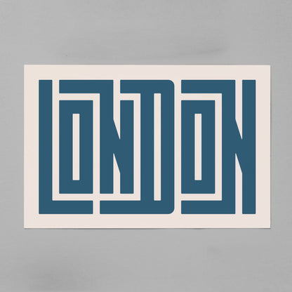 Unframed London Poster on Gray Background