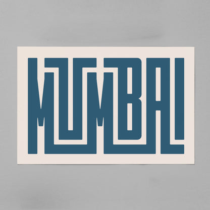 Unframed Mumbai Poster on Gray Background