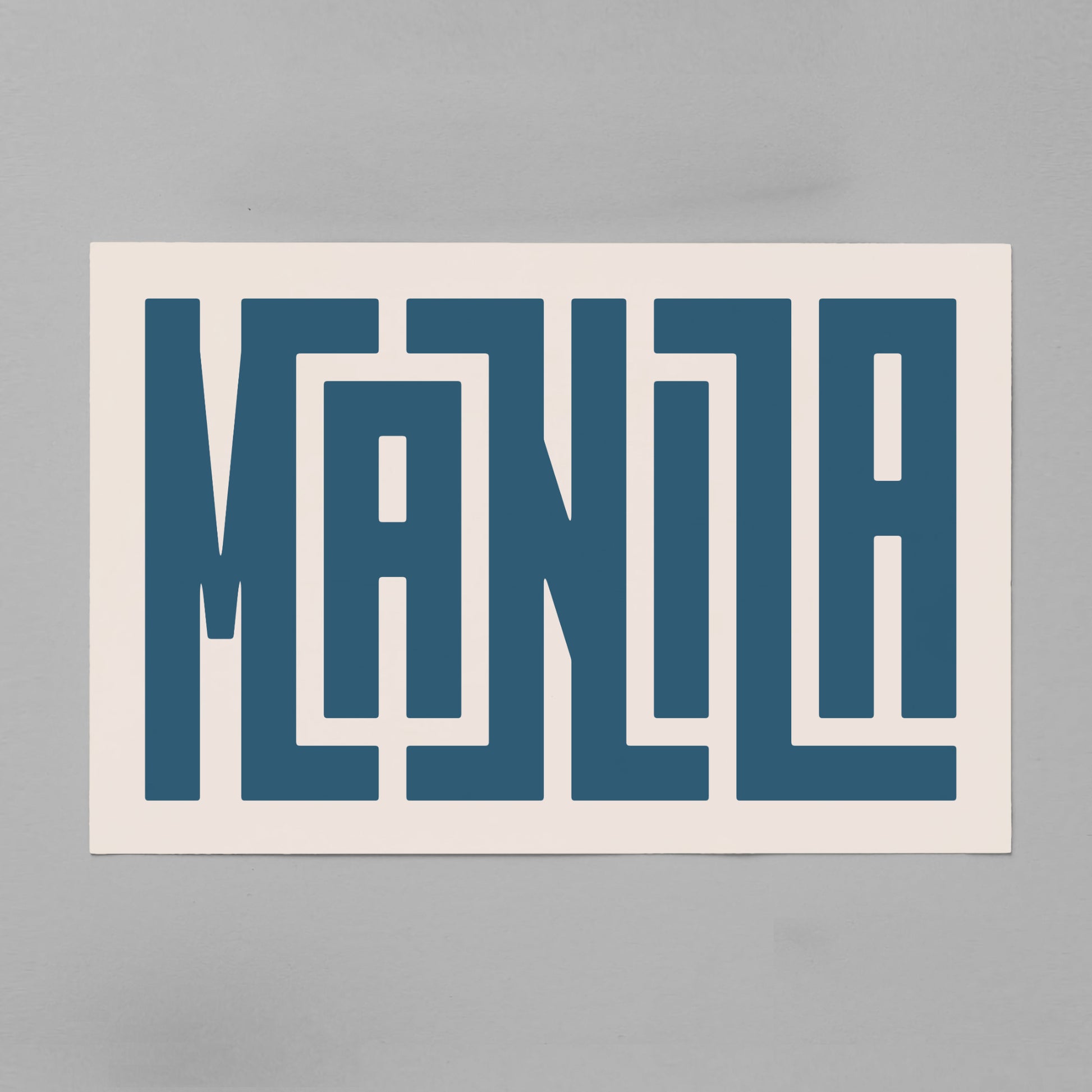 Unframed Manila Poster on Gray Background