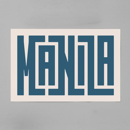 Unframed Manila Poster on Gray Background