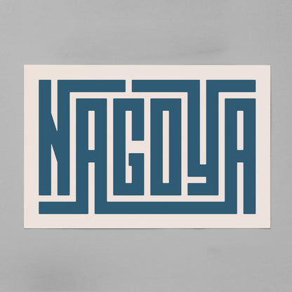 Unframed Nagoya Poster on Gray Background