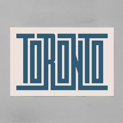 Unframed Toronto Poster on Gray Background