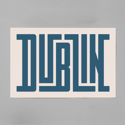 Unframed Dublin Poster on Gray Background