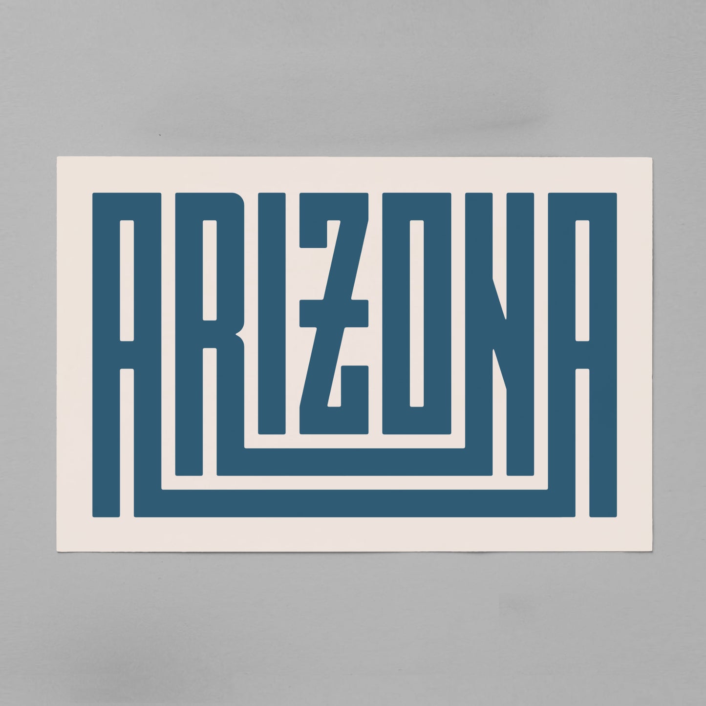 Unframed Arizona Poster on Gray Background