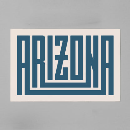 Unframed Arizona Poster on Gray Background