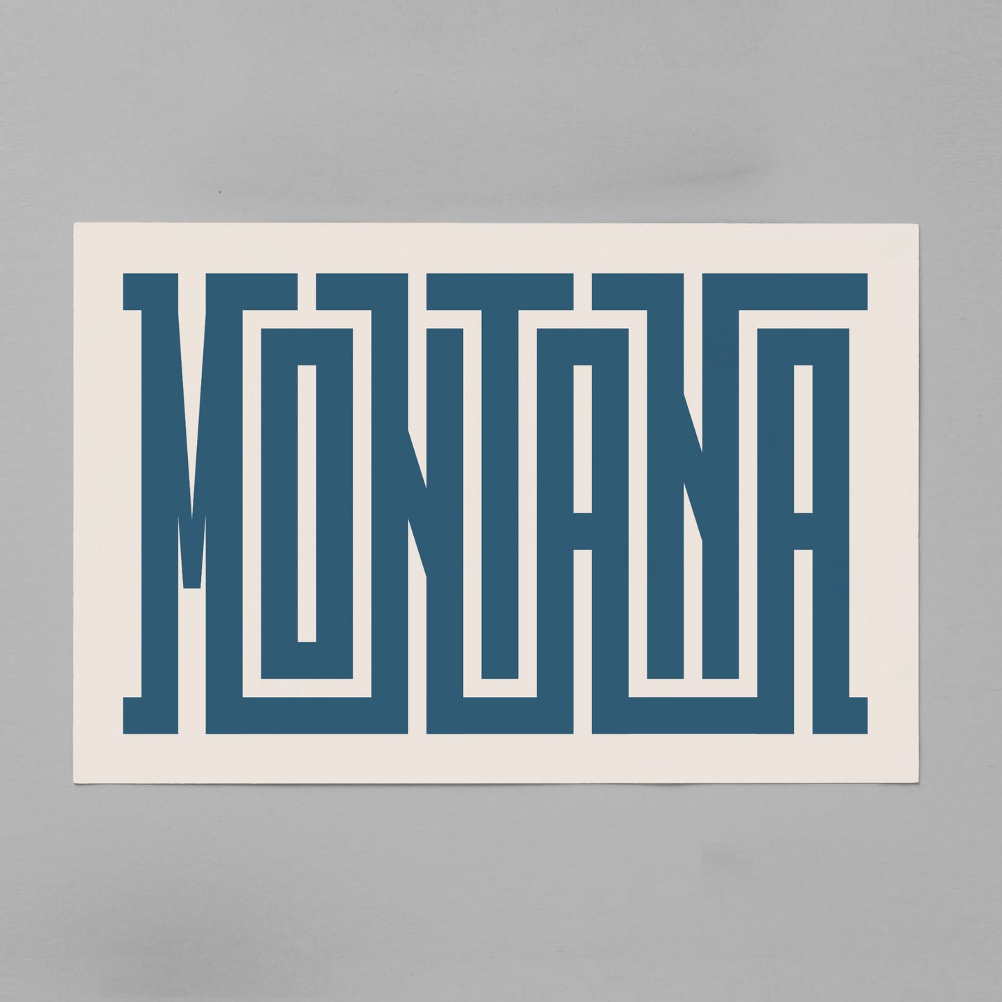 Unframed Montana Poster on Gray Background