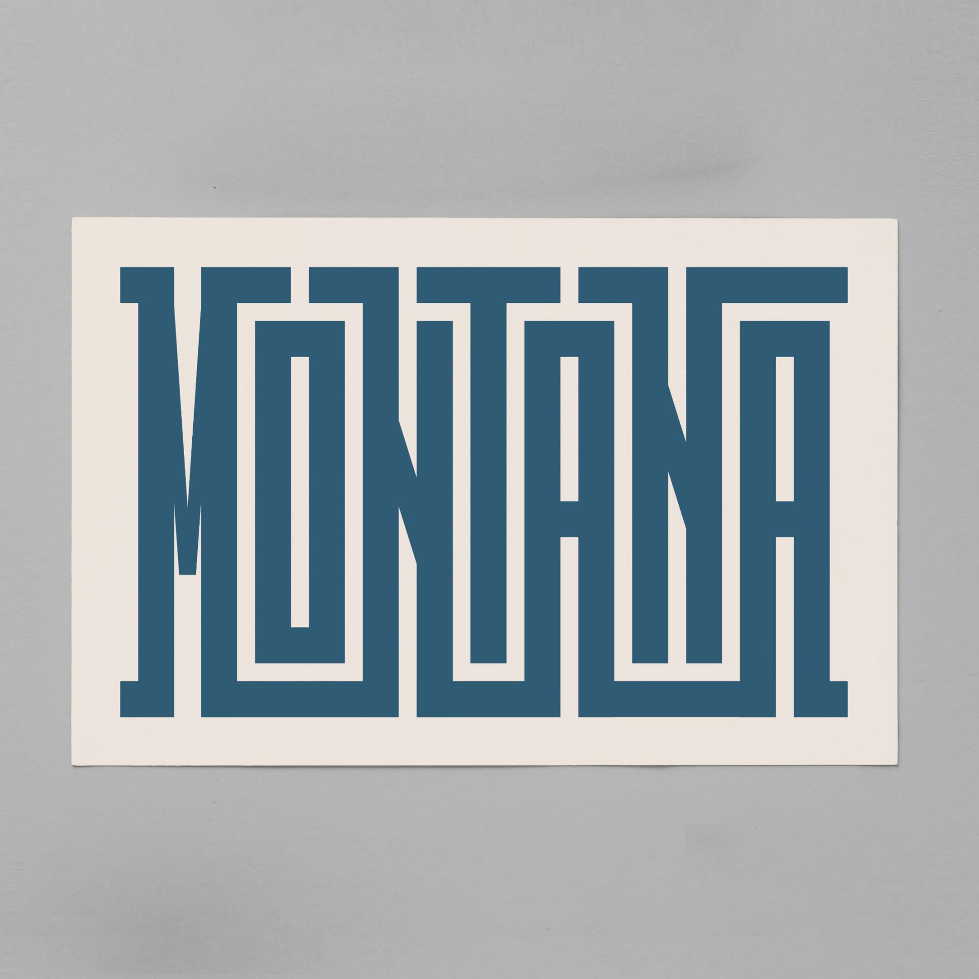 Unframed Montana Poster on Gray Background