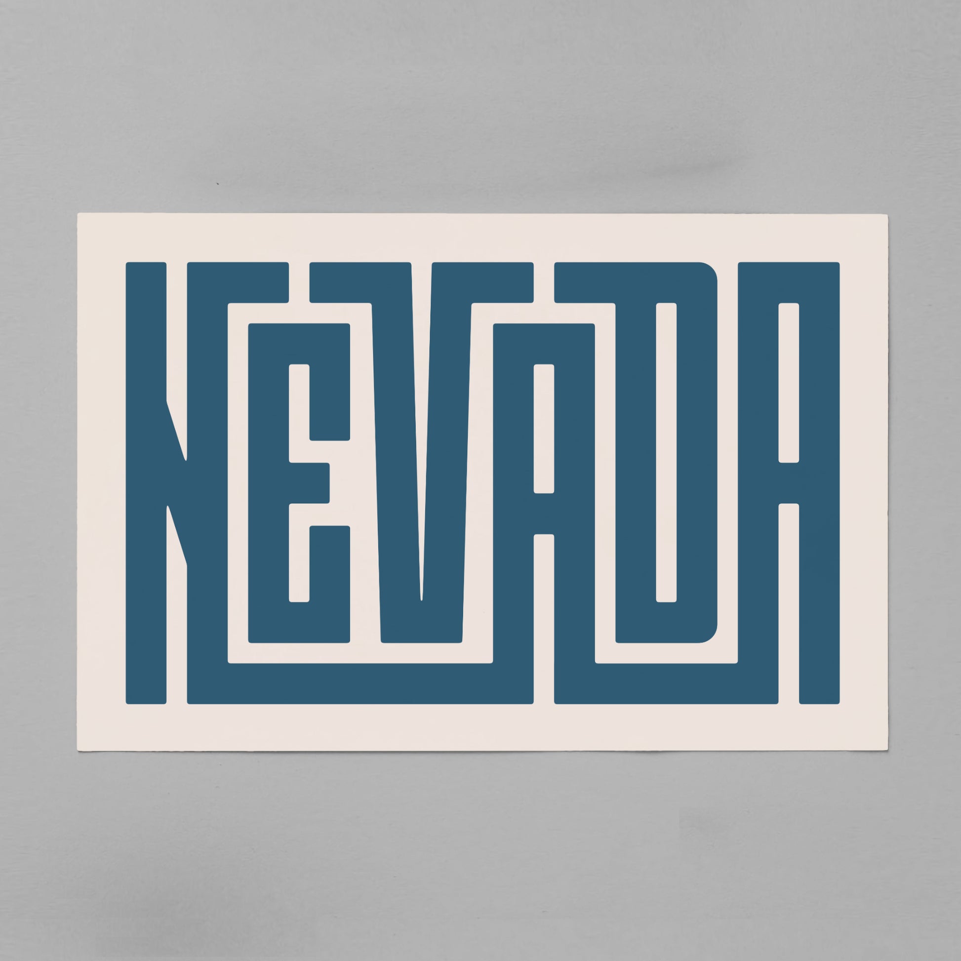 Unframed Nevada Poster on Gray Background